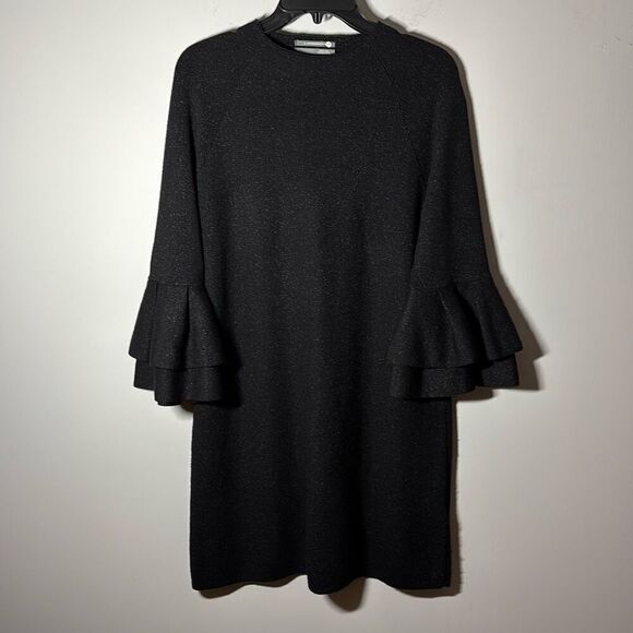 Anthropologie ruffled sweater dress size large C8-22 - Picture 1 of 4